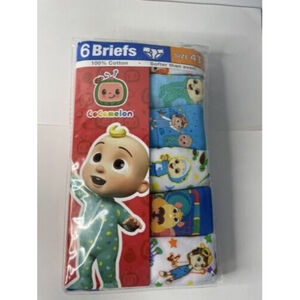 Sealed Brand New Coco Melon Toddler Boys Briefs Underwear 6-Pack size 4T‎